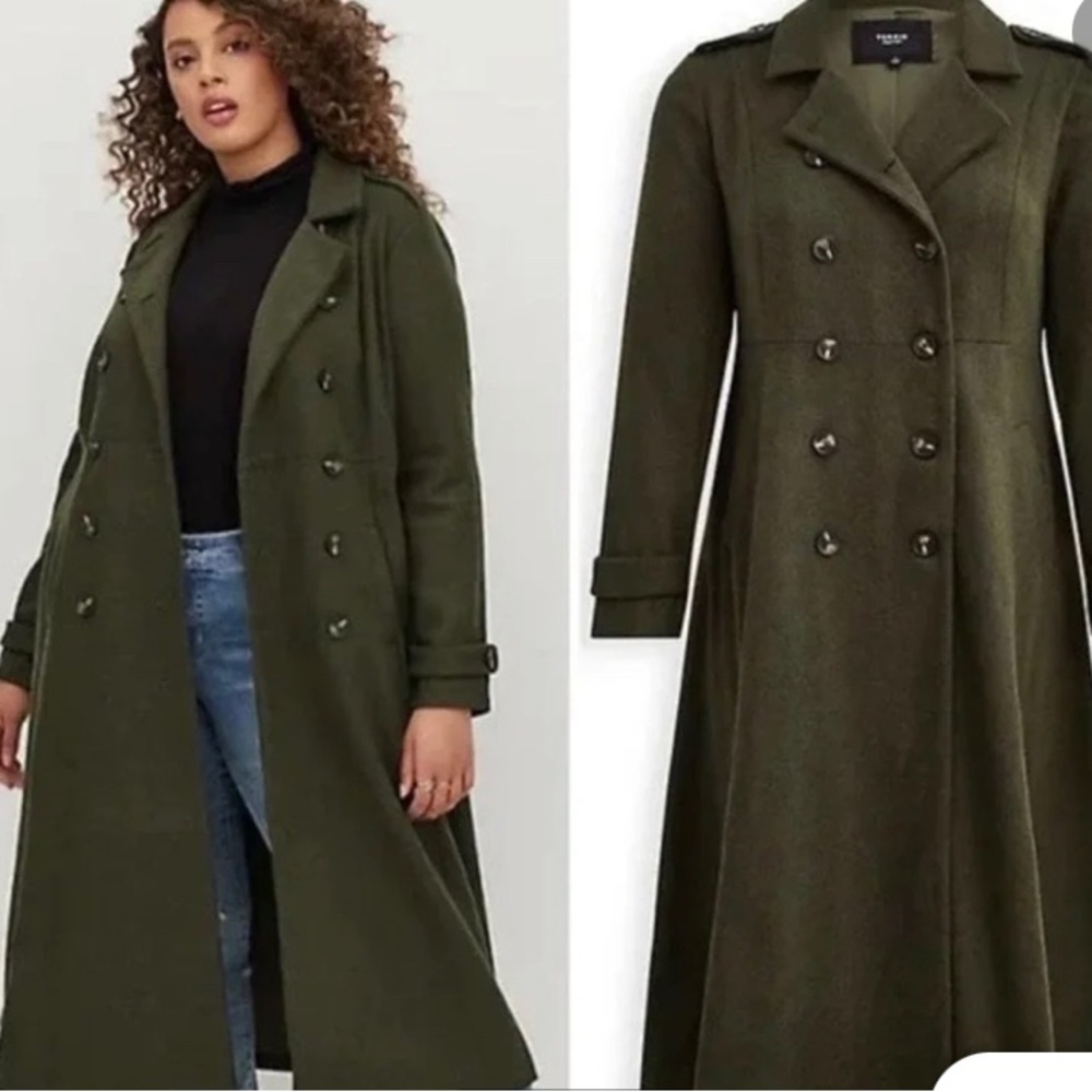 Torrid Military Fit and Flare Coat, 1X, NEW